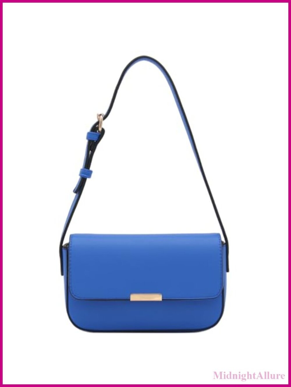 Mini Faux Leather Rectangular Flap Shoulder Bag Magnetic Snap